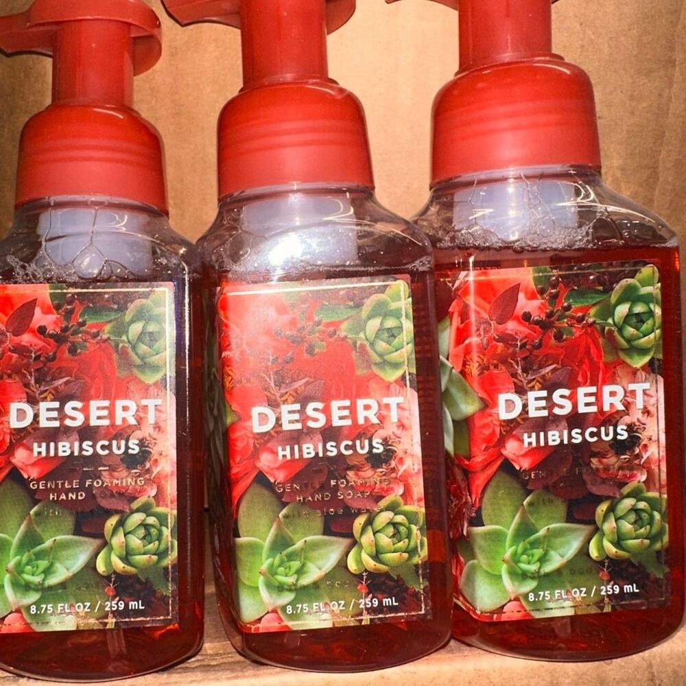 Bath and Body Works Hand Soap Desert Hibiscus Gentle Foaming Set of 3